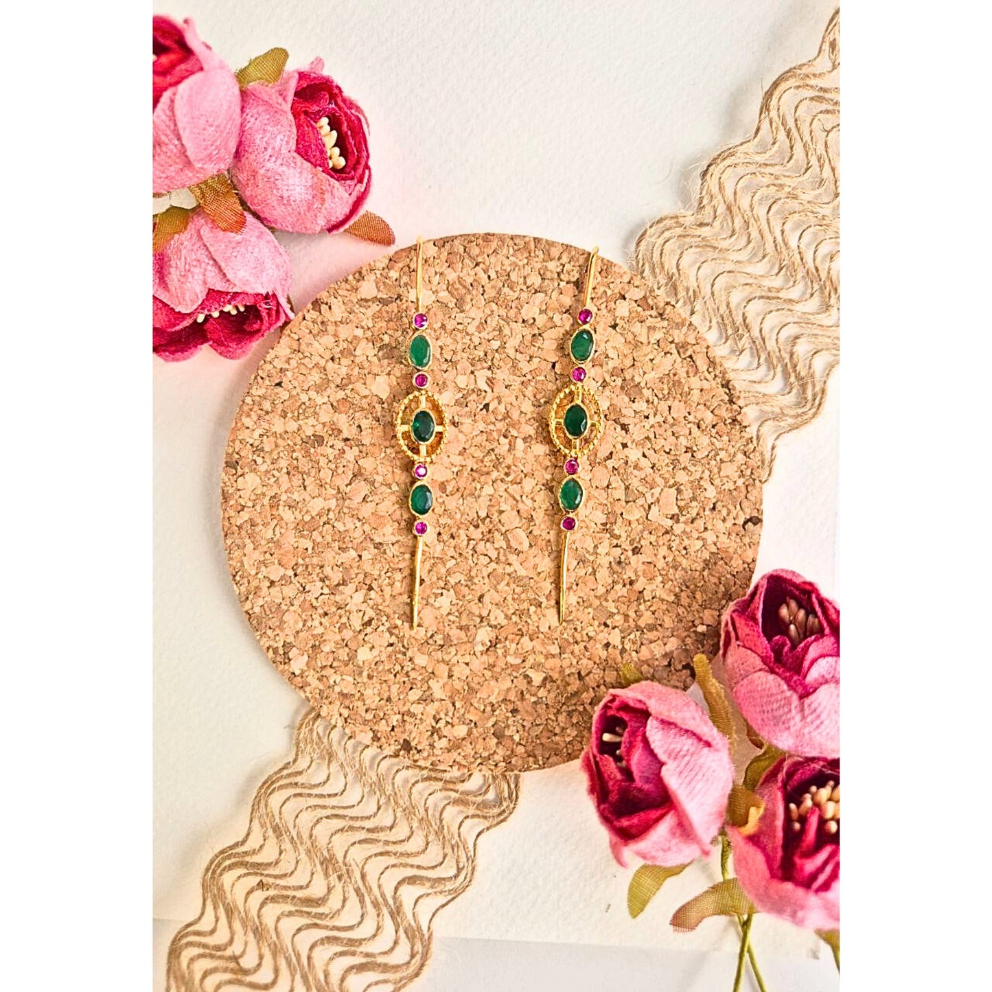 Flora 925 Silver with Gold Plated Earpins