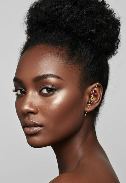 Contemporary Silver with Gold Plated Earpins