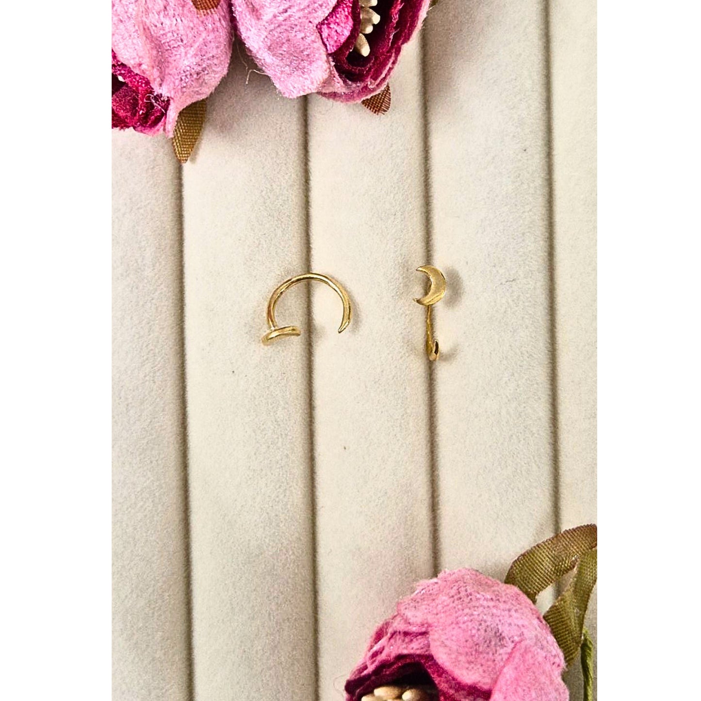 Star Gold plated 925 Silver Earrings Huggers