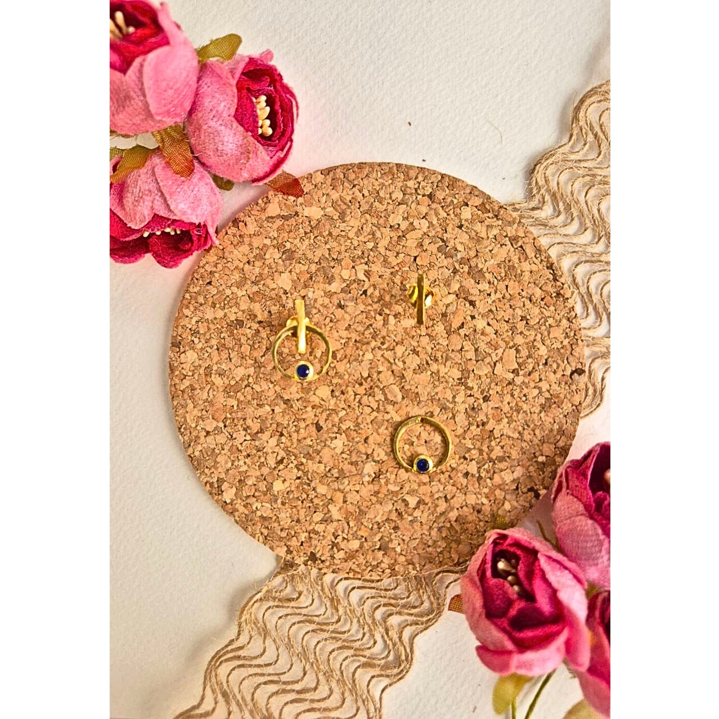 Gold Plated 925 Silver Ear Jackets Stud