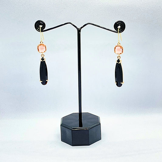 Peachy Black Earrings