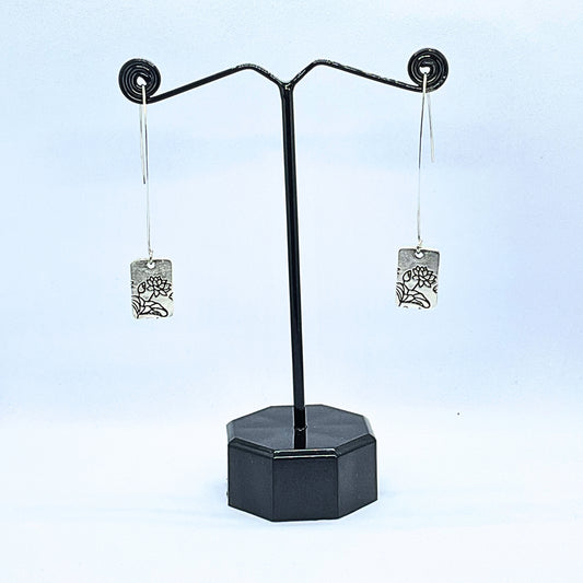 Rectangle Charm Earrings