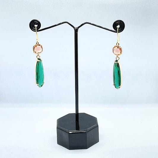 Peach Green Earring
