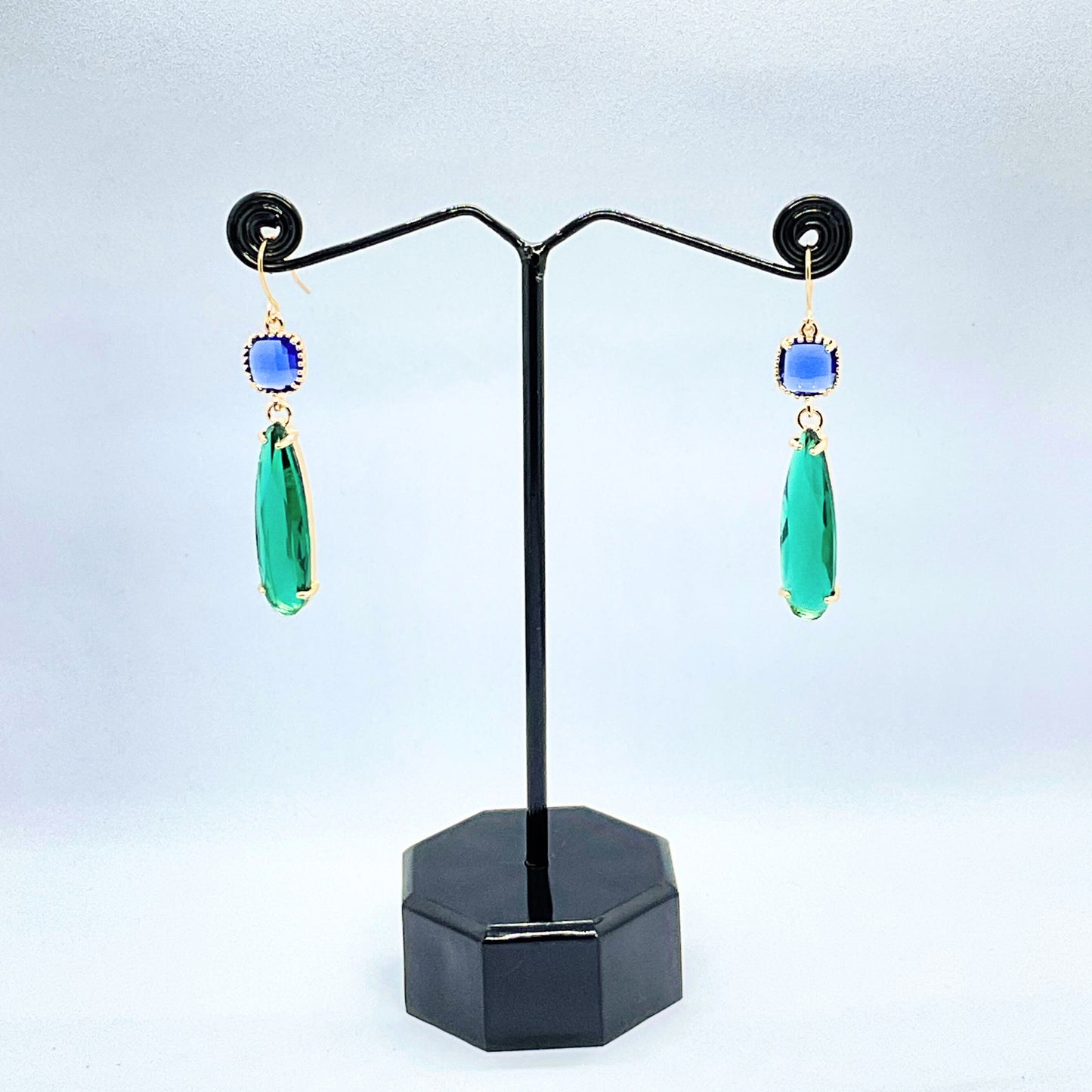 Navy Green Earring