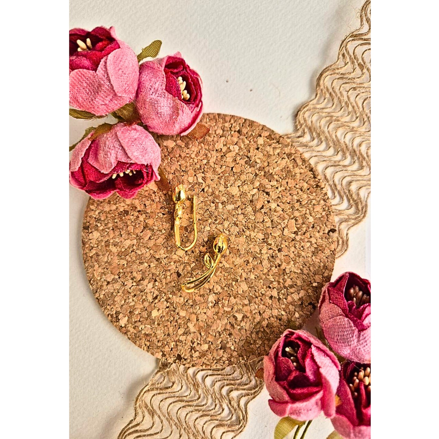 Bud Ear Climbers 925 Silver with Gold plated