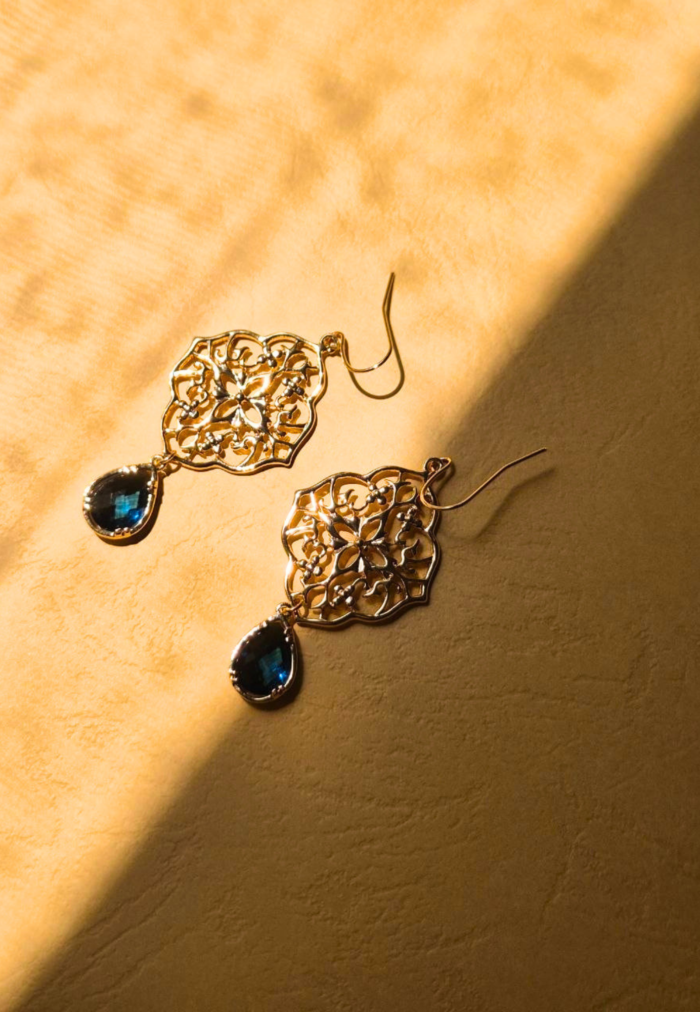 Liana Blue Flora Teardrop Earrings