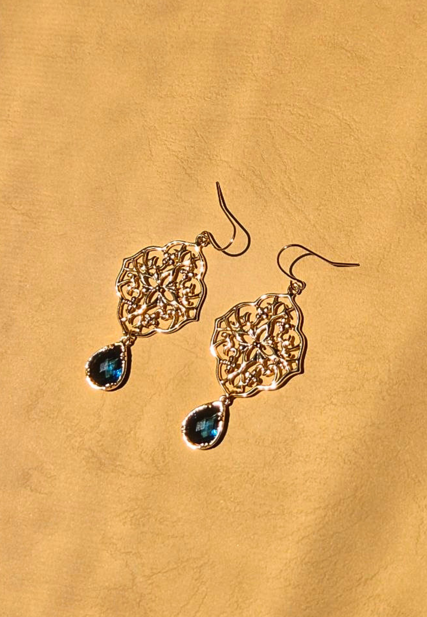 Liana Blue Flora Teardrop Earrings