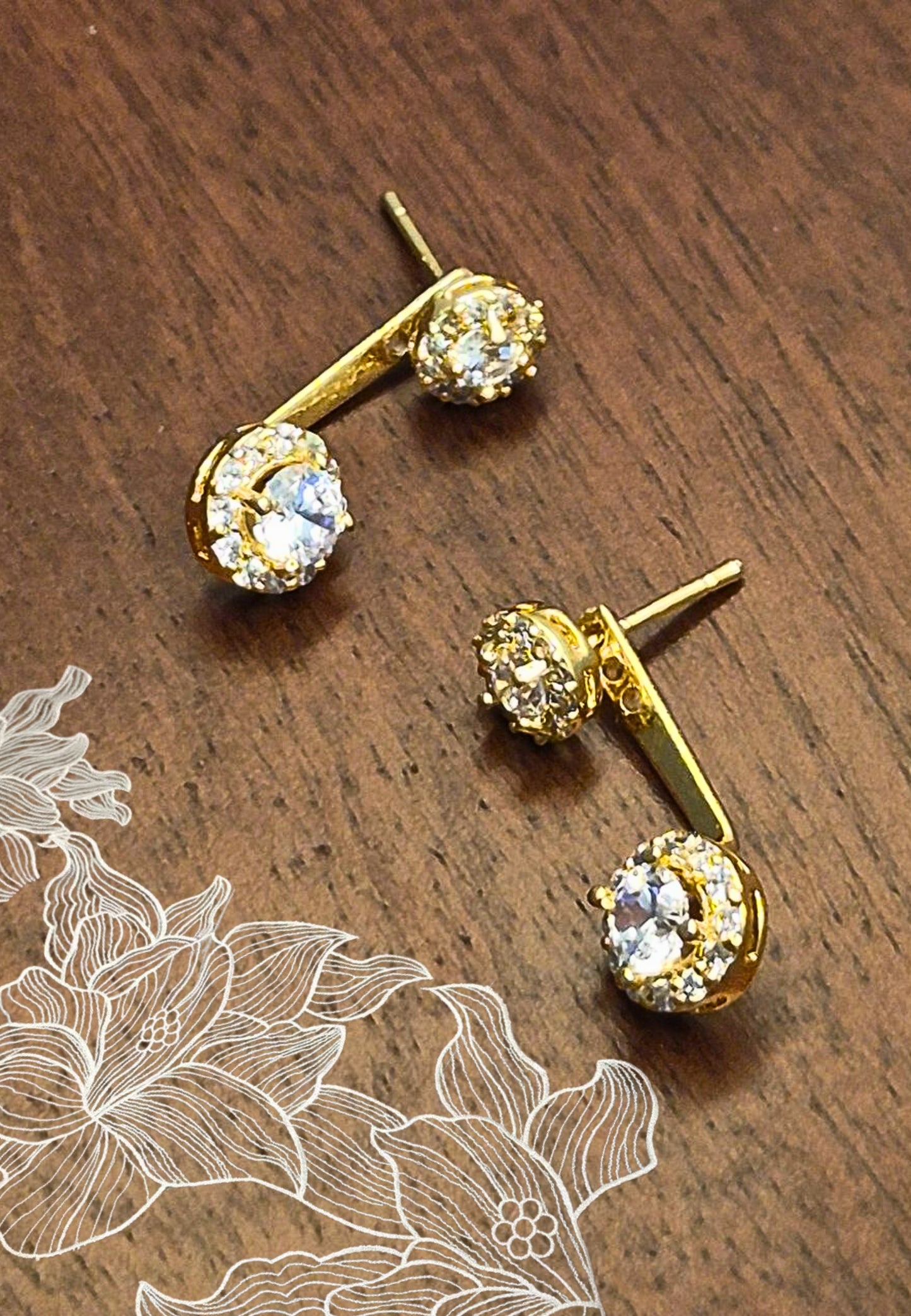 Bling with Ear Jacket Earrings