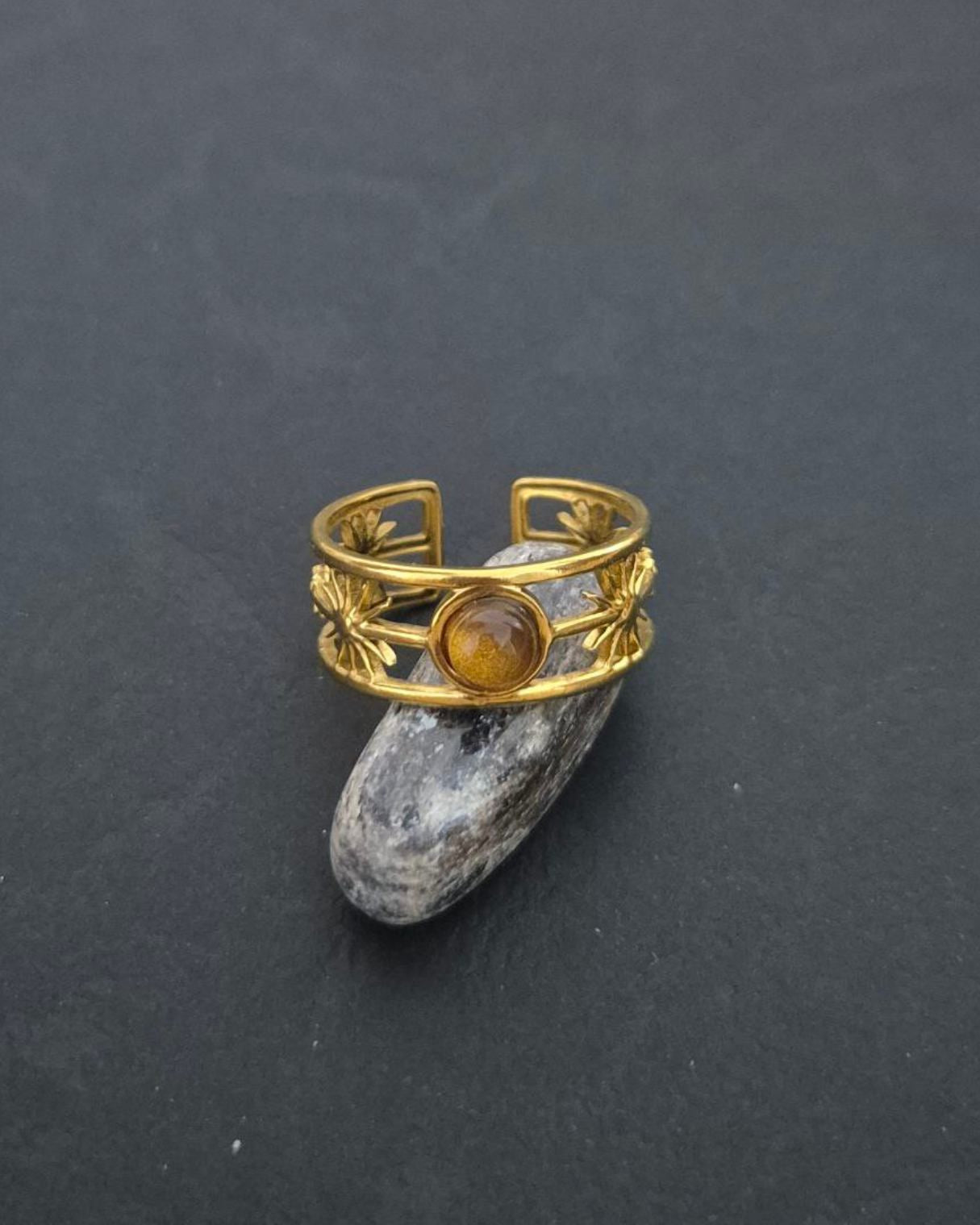 Tiger eye stone rings